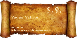 Vadas Viktor névjegykártya